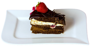 Felie de Tort Duo cu Mousse de Capsuni